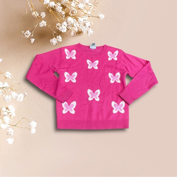 Pink Butterfly Sweater - Picture 1 of 4